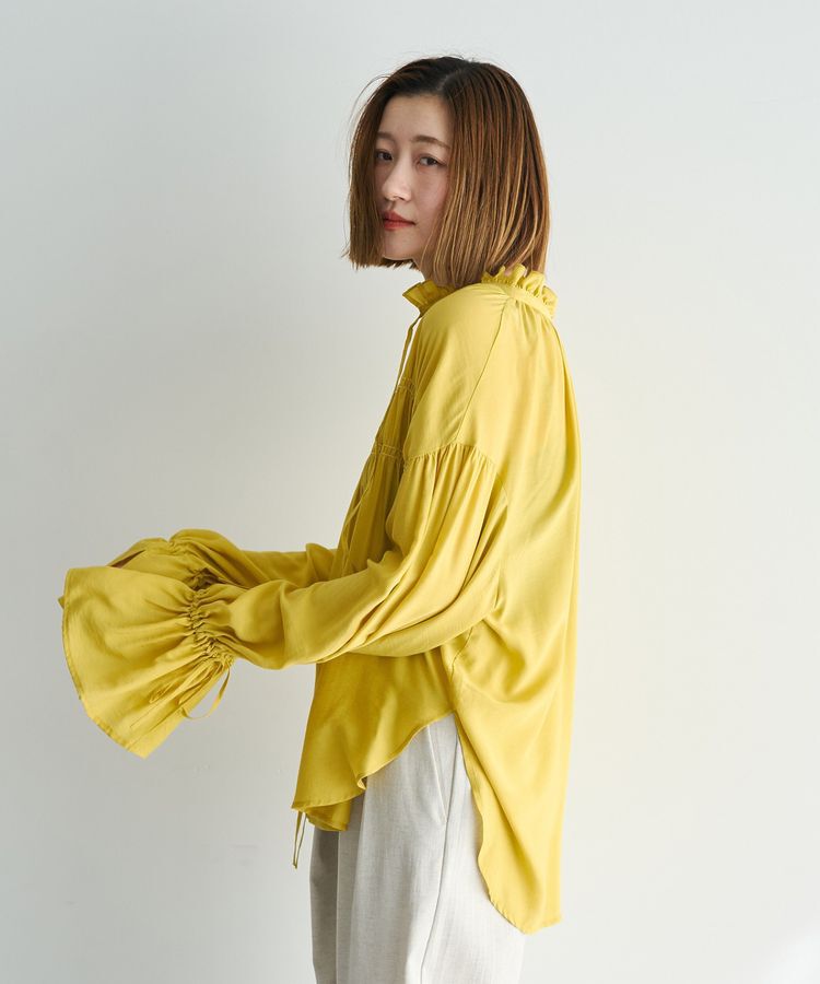 Editt by YECCA VECCA「シャーリングギャザーリボンブラウス」|シャツ・ブラウス|