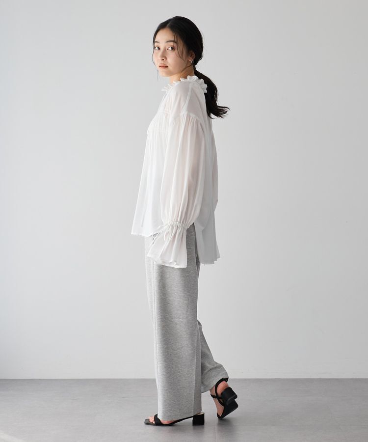 Editt by YECCA VECCA「シャーリングギャザーリボンブラウス」|シャツ・ブラウス|