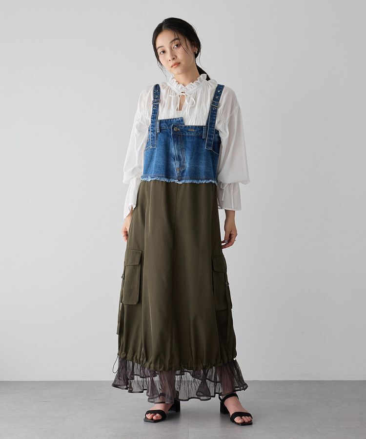 Editt by YECCA VECCA「シャーリングギャザーリボンブラウス」|シャツ・ブラウス|