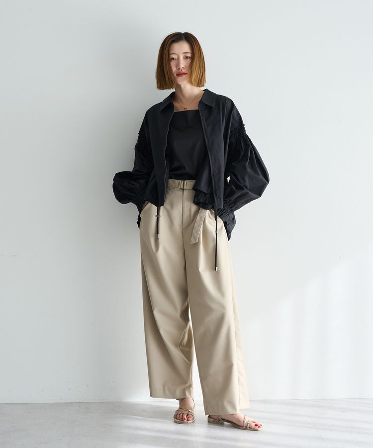 Editt by YECCA VECCA「ボリュームギャザーデザインZIPブルゾン」|ブルゾン・スタジャン|