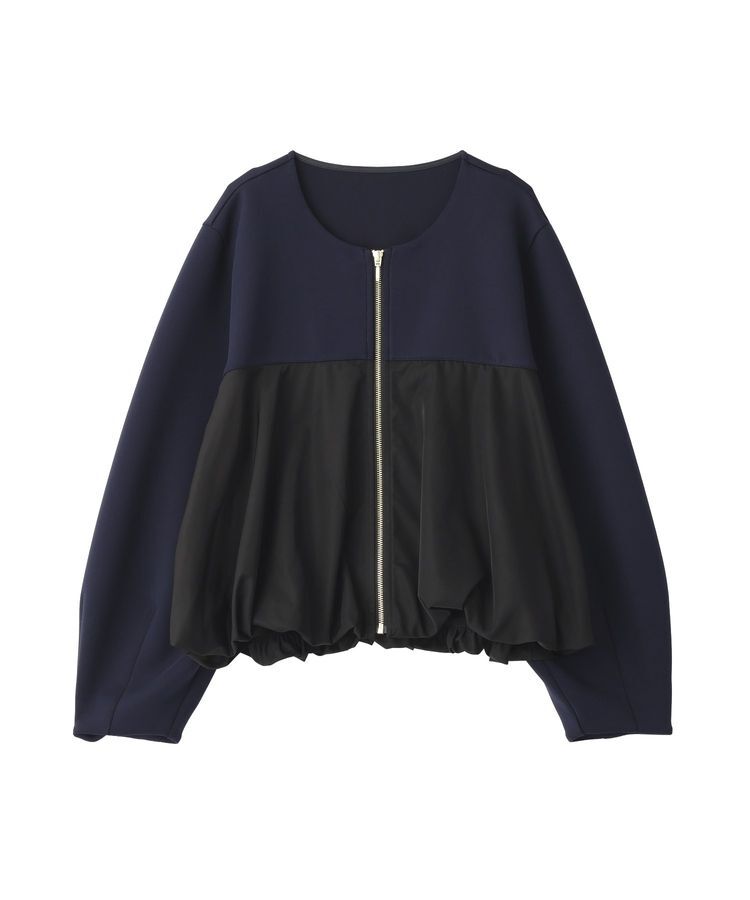 YECCA VECCA「異素材MIXバルーンブルゾン」|ブルゾン・スタジャン|