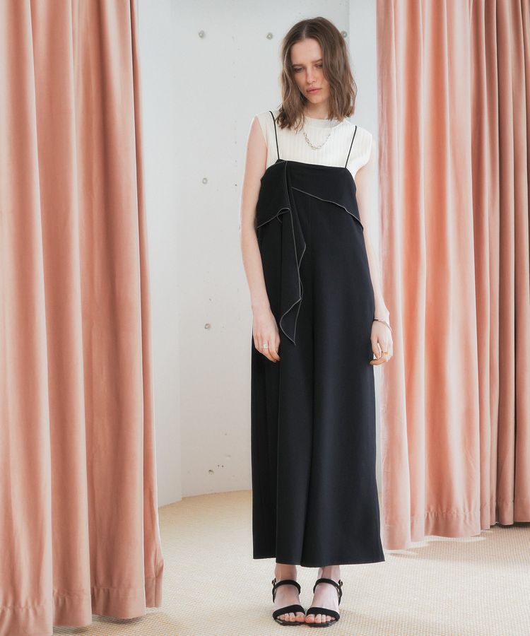 YECCA VECCA「ラッフルキャミオールインワン」|オールインワン|