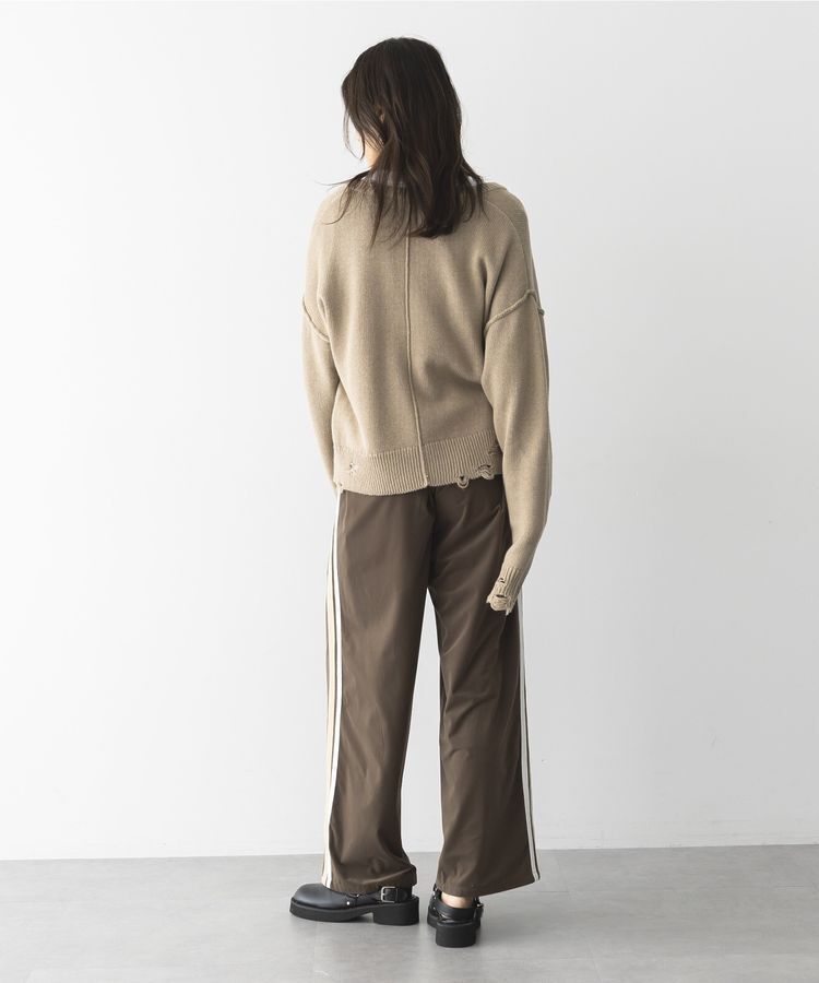 GARAGE OF GOOD CLOTHING「Vネックダメージショートニットプルオーバー」|ニット・セーター|