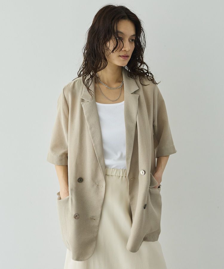 GARAGE OF GOOD CLOTHING「シアーメッシュハーフスリーブジャケット」|テーラードジャケット|