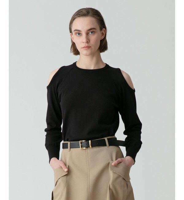 allureville「オープンショルダープルオーバー」|その他|ブラック