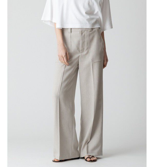 allureville「【セットアップ対応可能】麻調カルゼワイドパンツ」|その他|