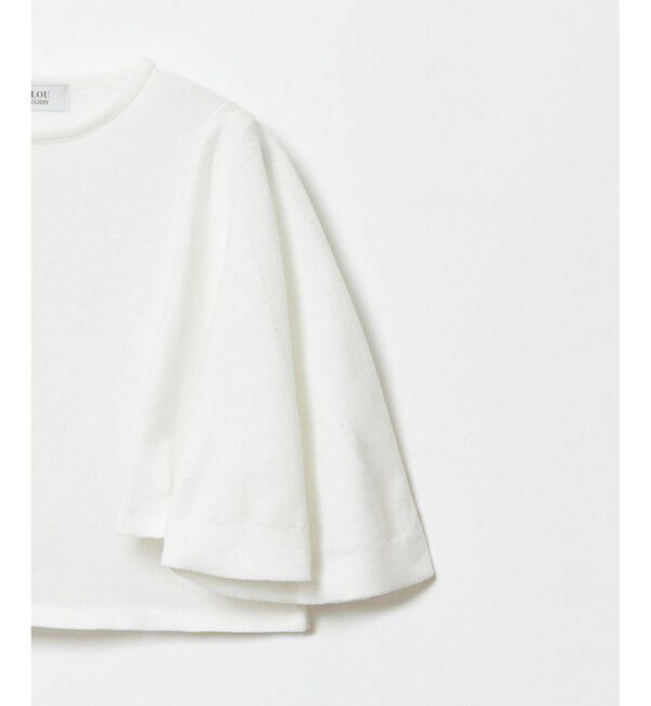 LOULOU WILLOUGHBY「【LOULOU WILLOUGHBY】ミニ丈フレアスリーブプルオーバー」|ニット・セーター|