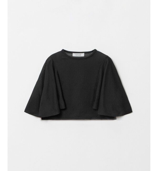 LOULOU WILLOUGHBY「【LOULOU WILLOUGHBY】ミニ丈フレアスリーブプルオーバー」|ニット・セーター|