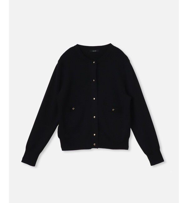 allureville「◇ ポケットクルーカーディガン」|カーディガン|ブラック