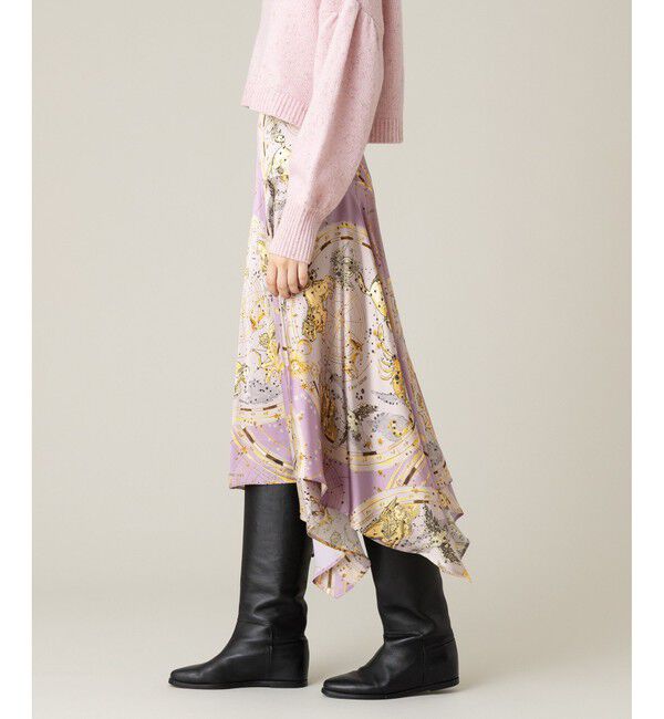 LOULOU WILLOUGHBY「【LOULOU WILLOUGHBY】ホロスコーププリントフレアスカート」|フレア|