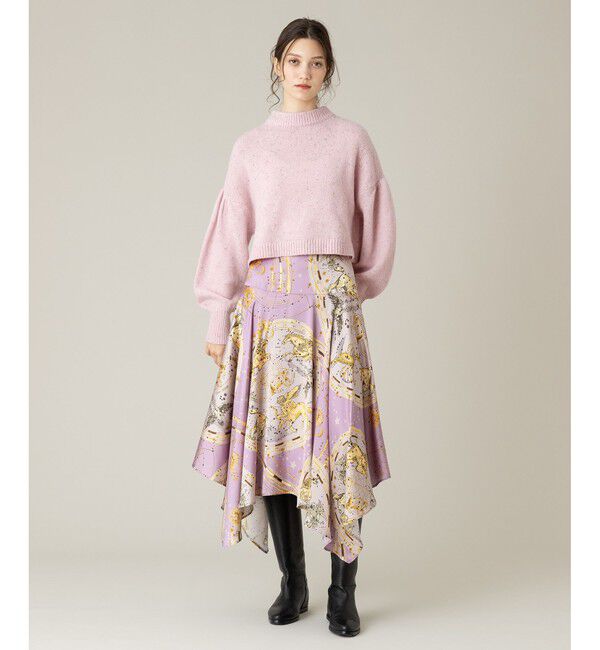 LOULOU WILLOUGHBY「【LOULOU WILLOUGHBY】ホロスコーププリントフレアスカート」|フレア|