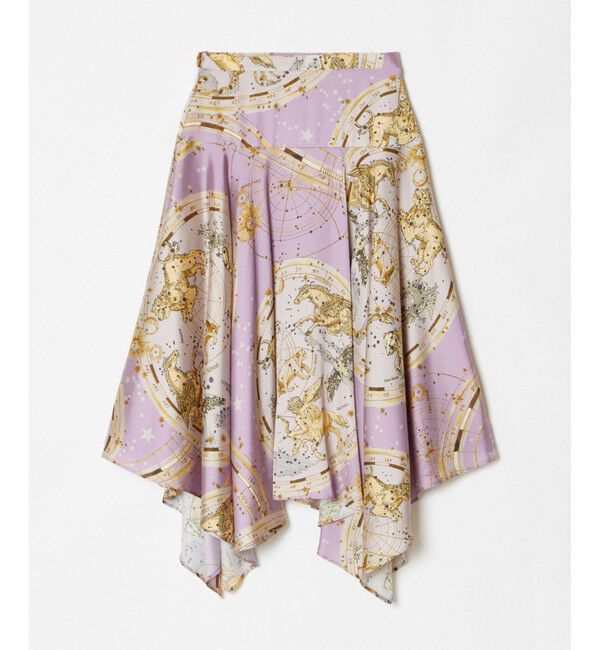 LOULOU WILLOUGHBY「【LOULOU WILLOUGHBY】ホロスコーププリントフレアスカート」|フレア|