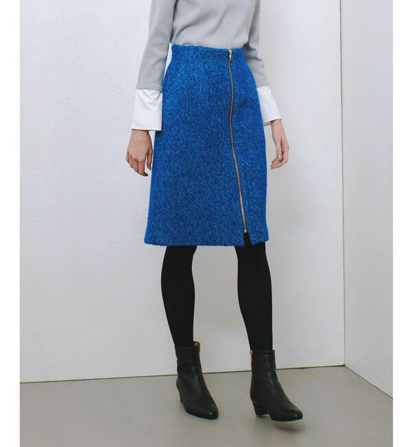 allureville「GIOLICAカルゼフロントジップスカート」|台形|