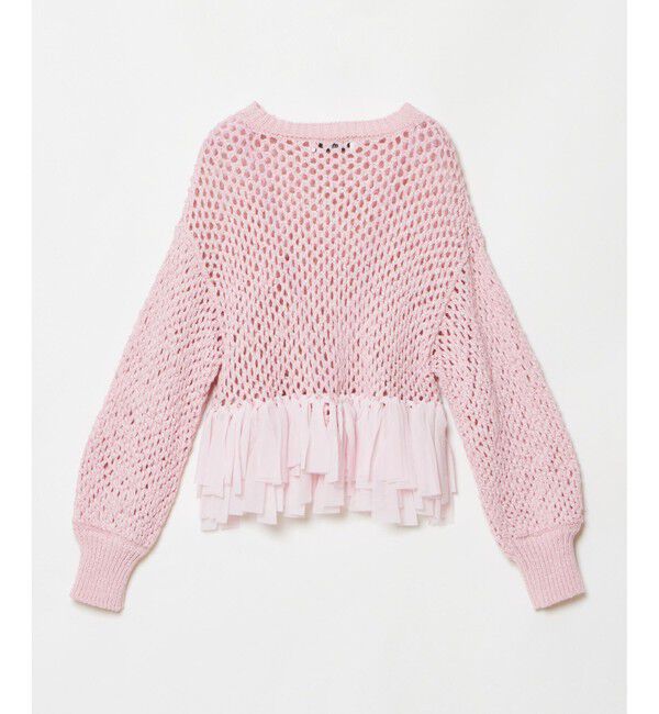 LOULOU WILLOUGHBY「【LOULOU WILLOUGHBY】シフォンパピエメッシュプルオーバー」|ニット・セーター|