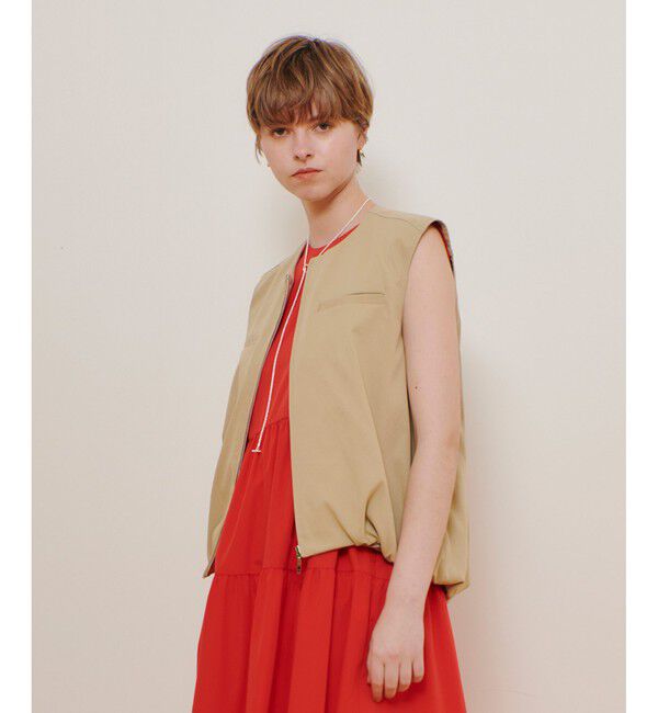 allureville「チノギャザリングヘムジレブルゾン」|ブルゾン・スタジャン|