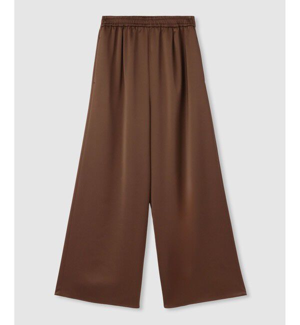 allureville「サテンイージーパンツ」|チノ|ブラウン