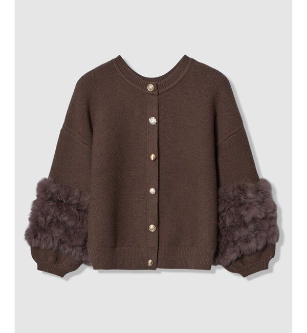 allureville「ラビットカフクレイジー釦2WAYプルオーバー」|ニット・セーター|