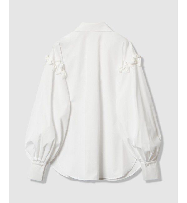 LOULOU WILLOUGHBY「【LOULOU WILLOUGHBY】メニーリボンパフスリーブシャツ」|シャツ・ブラウス|