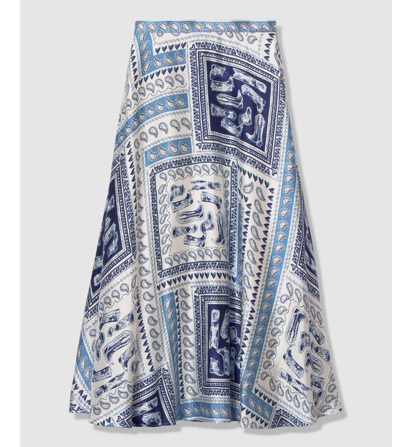 LOULOU WILLOUGHBY「【LOULOU WILLOUGHBY】ウエスタンスカーフプリントフレアスカート」|フレア|