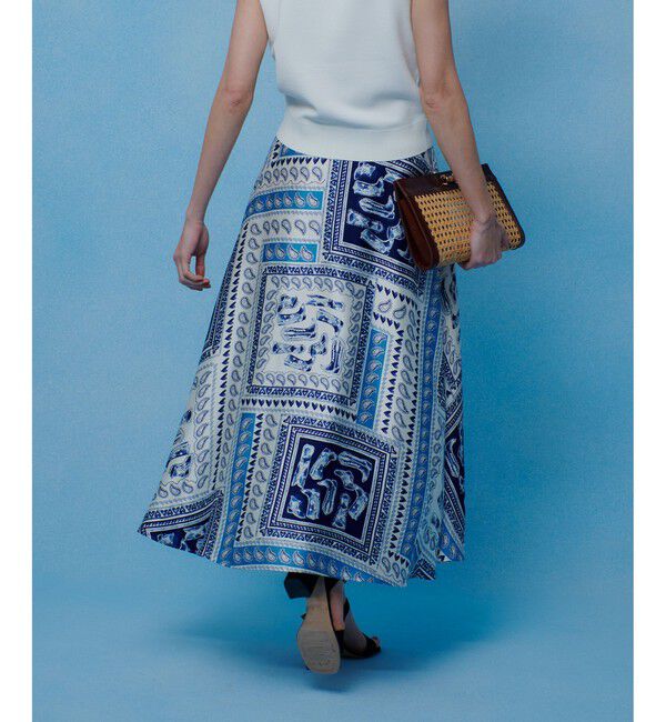 LOULOU WILLOUGHBY「【LOULOU WILLOUGHBY】ウエスタンスカーフプリントフレアスカート」|フレア|