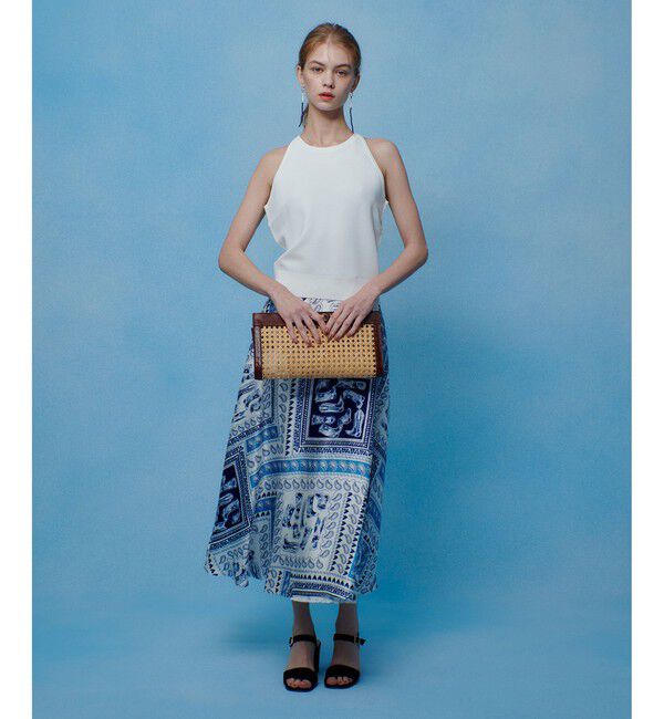 LOULOU WILLOUGHBY「【LOULOU WILLOUGHBY】ウエスタンスカーフプリントフレアスカート」|フレア|