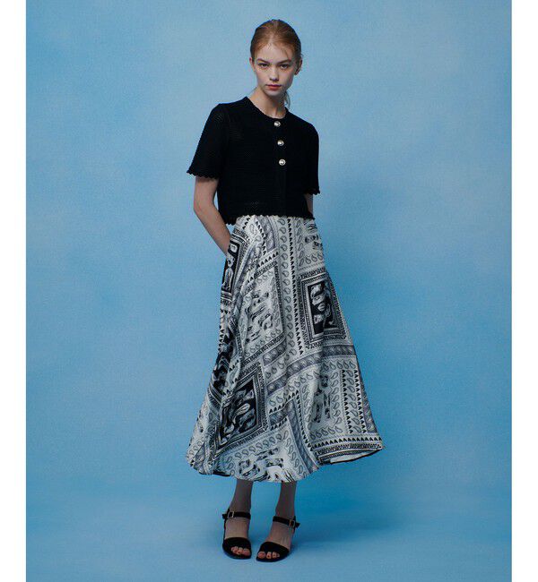 LOULOU WILLOUGHBY「【LOULOU WILLOUGHBY】ウエスタンスカーフプリントフレアスカート」|フレア|