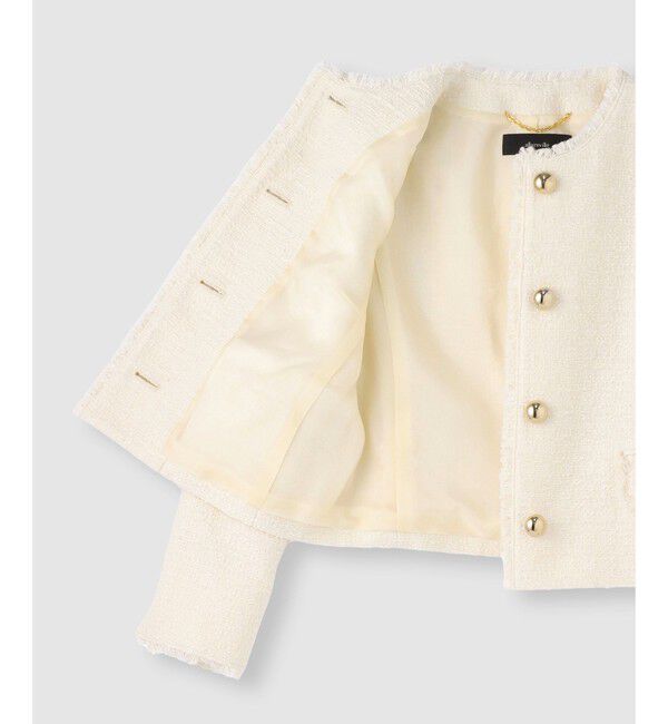 allureville「ツイードノーカラージャケット」|ノーカラージャケット|