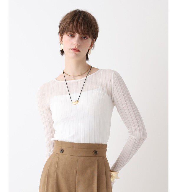 allureville「シアーリブプルオーバー」|ニット・セーター|