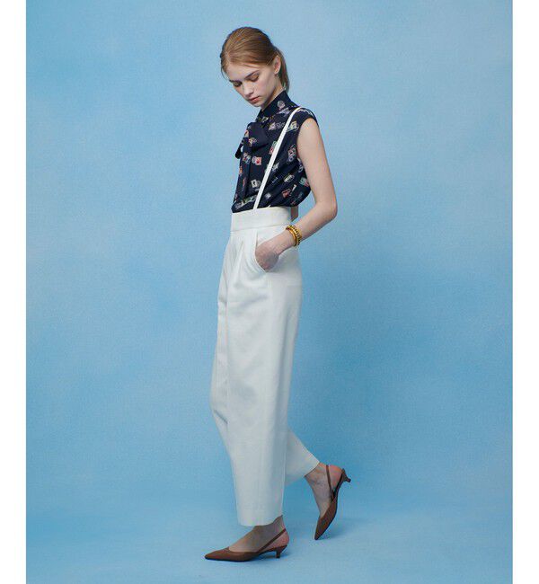 LOULOU WILLOUGHBY「【LOULOU WILLOUGHBY】ブライトリネンワイドパンツ」|その他|ホワイト