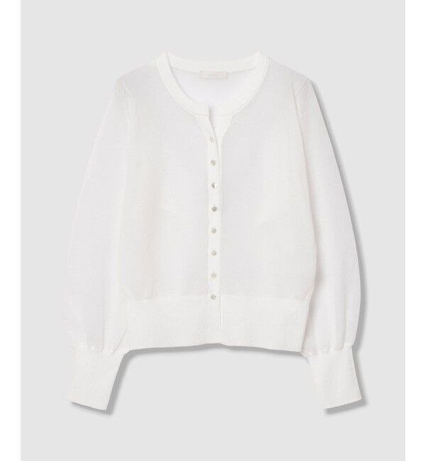 allureville「シアーラミスキッパーカーディガン」|ニット・セーター|