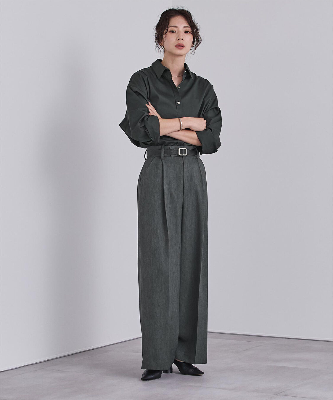 ur's「サテンライクオーバーシャツ」|シャツ・ブラウス|