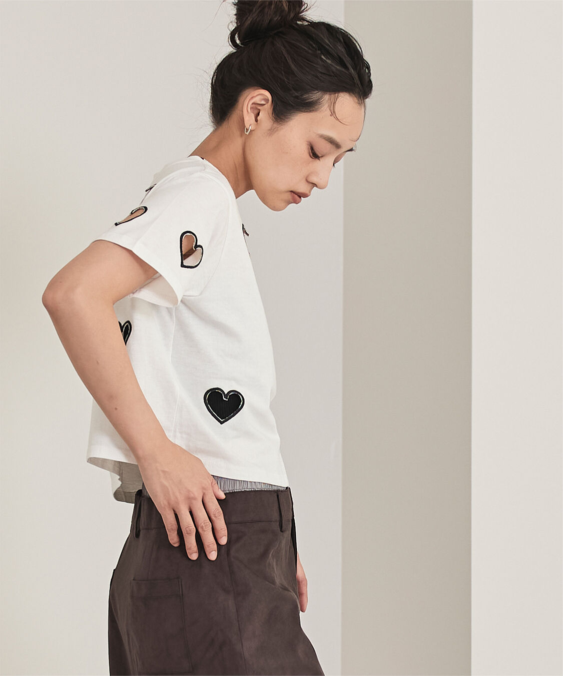 miette「ハートカットTシャツ」|Tシャツ・カットソー|