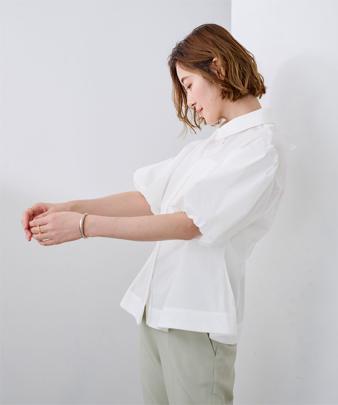 ur's「バルーンスリーブウエストシェイプブラウス」|シャツ・ブラウス|
