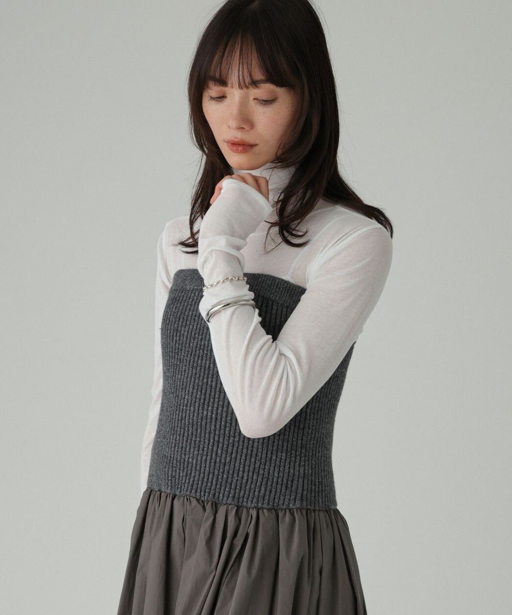 BABYLONE「シアーツイストフライスハイネックカットソー」|Tシャツ・カットソー|ﾎﾜｲﾄ