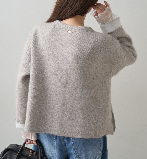  「Wフェイスニットノーカラージャケット」|テーラードジャケット|