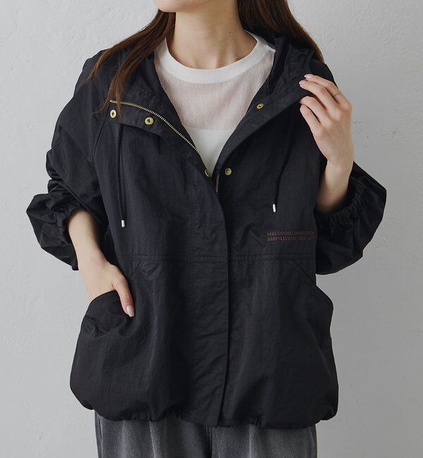  「【F&B】撥水リサイクルナイロンマウンテンパーカー」|テーラードジャケット|ブラック