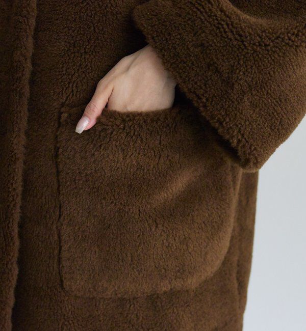  「リサイクルボアノーカラーコート」|ノーカラーコート|