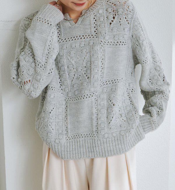  「ポップコーン編み2WAYニット」|ニット・セーター|