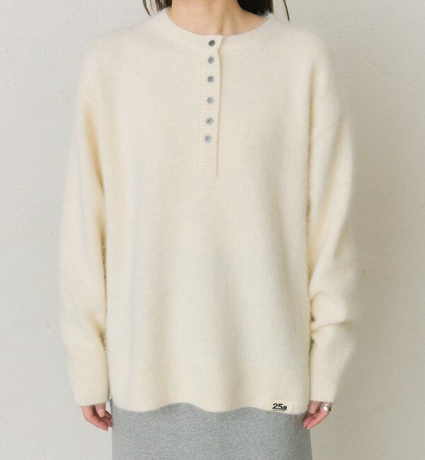  「【25th】FOX混ヘンリーネックニット」|ニット・セーター|