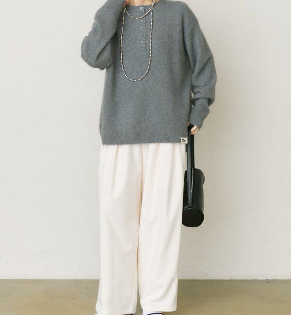  「【25th】FOX混ヘンリーネックニット」|ニット・セーター|