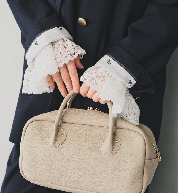  「レザー2WAYバッグ」|ショルダー・メッセンジャー|グレイッシュベージュ