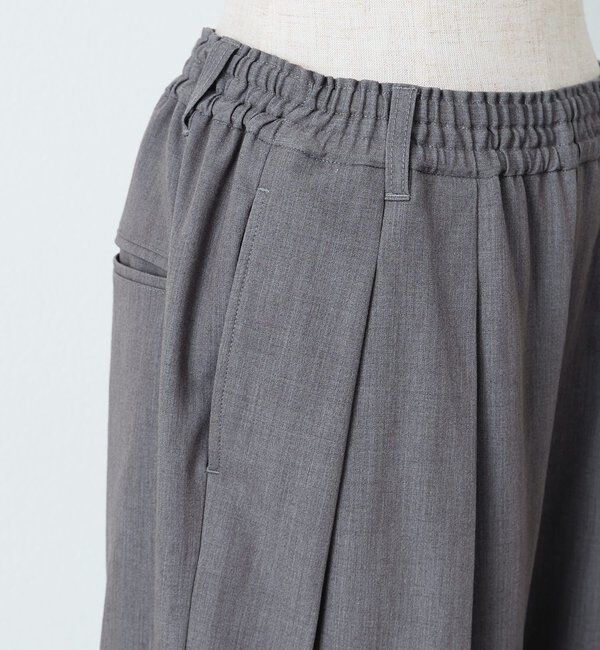  「【リニューアル】ツータックウエストゴムストレッチパンツ」|スラックス|