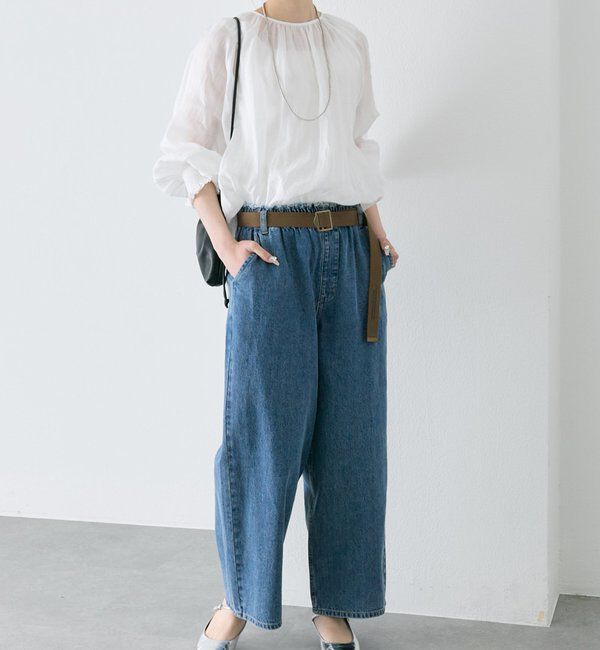  「ストライプラミーシャーリングカフブラウス」|プルオーバー|