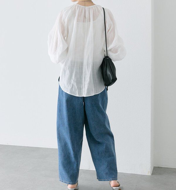  「ストライプラミーシャーリングカフブラウス」|プルオーバー|