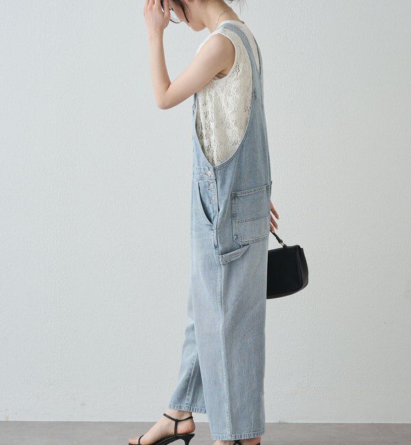  「ストレッチレースノースリーブTシャツ」|キャミソール|