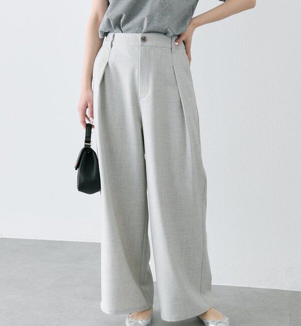  「【接触冷感】ストレートシルエットスラックスパンツ」|スラックス|