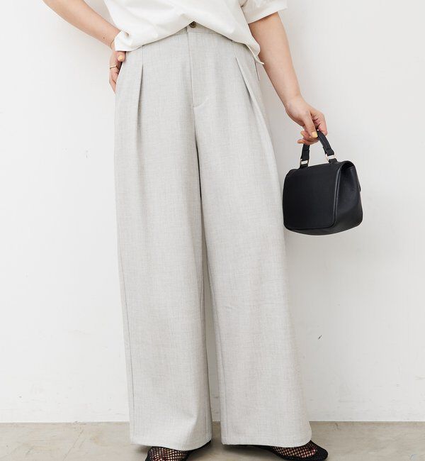  「【接触冷感】ストレートシルエットスラックスパンツ」|スラックス|