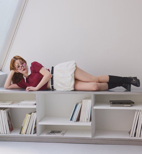  「ベルト付きプリーツバルーンミニスカート」|スカート|