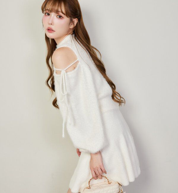  「2way肩あきシャギーニット」|ニット・セーター|