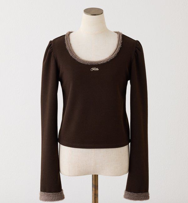  「フェザーシュシュ付きトップス」|プルオーバー|